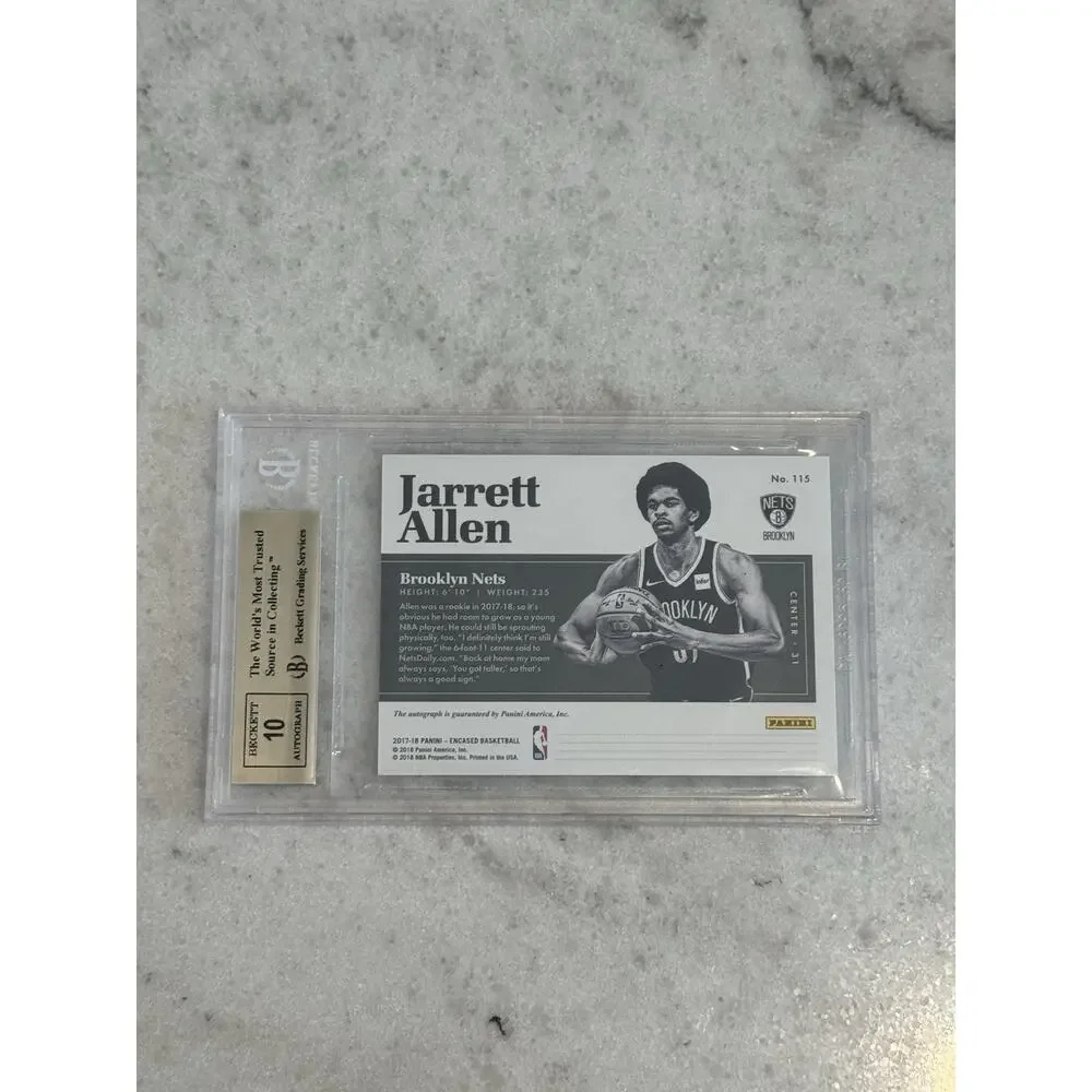 2017 Panini Encased Rookie Endorsements 82/99 Jarett Allen BGS 9.5 Gem RC Auto